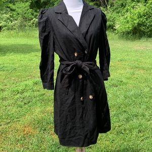 Gianni Bini Puff Sleeve Double Breasted Blazer Dress Size Medium Button Up